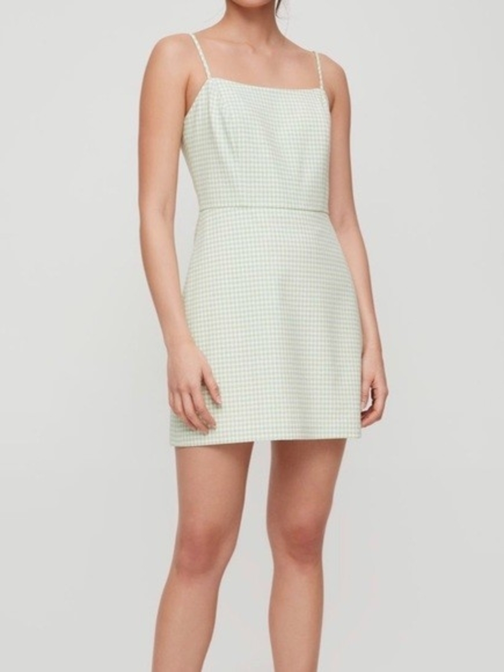 Aritzia Wilfred Isabella Gingham Mini Dress
